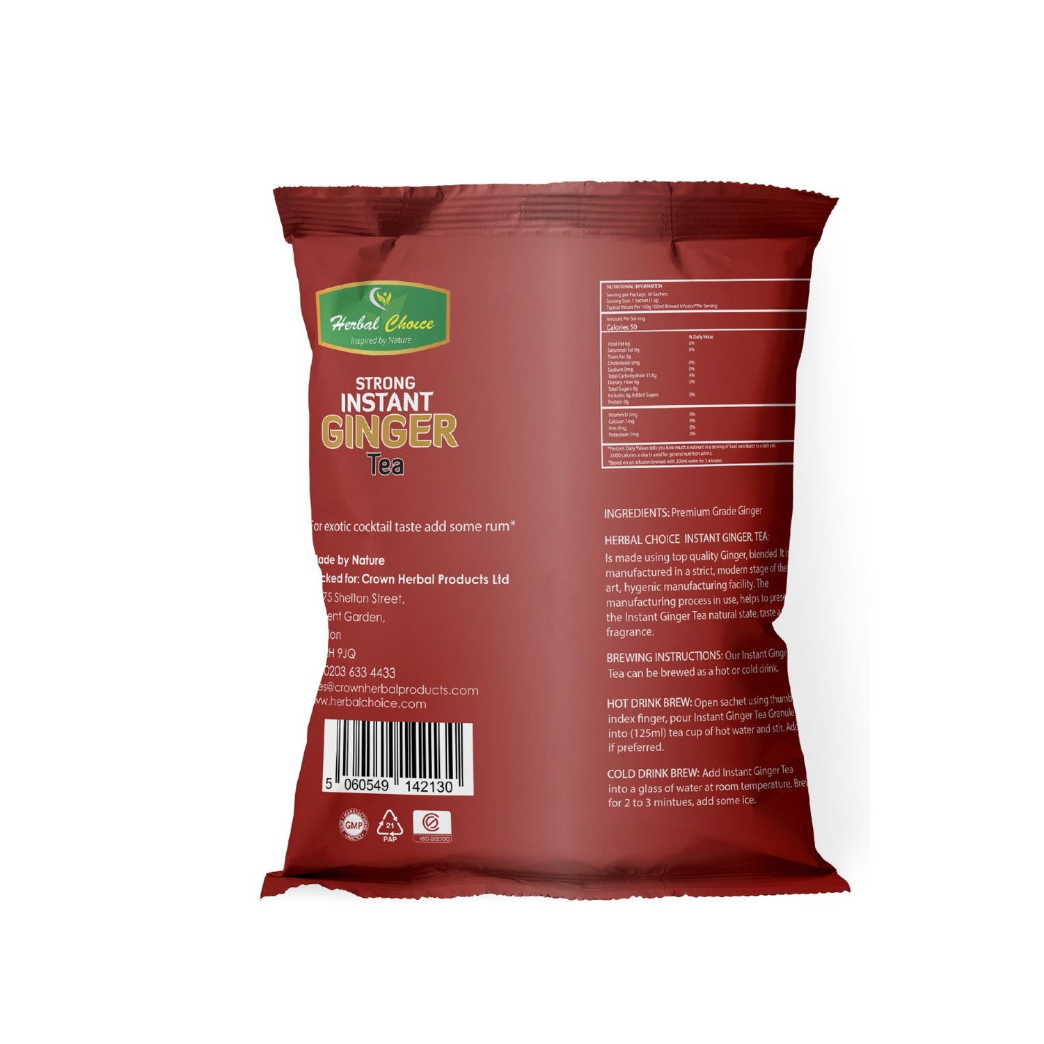 Strong Instant Ginger Tea (Zero Honey, Zero Sugar) – Pure Ginger Drink