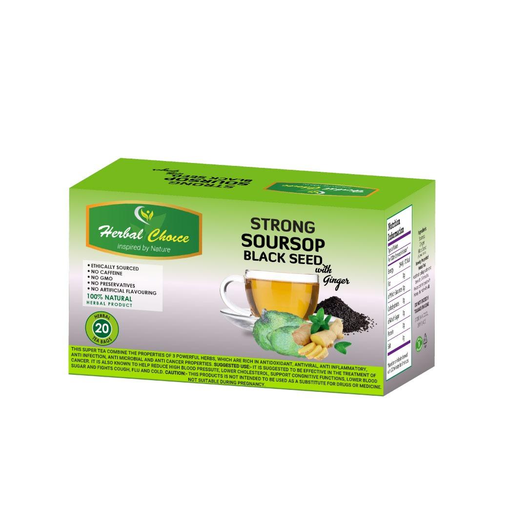 Strong Soursop Blackseed And Ginger Tea